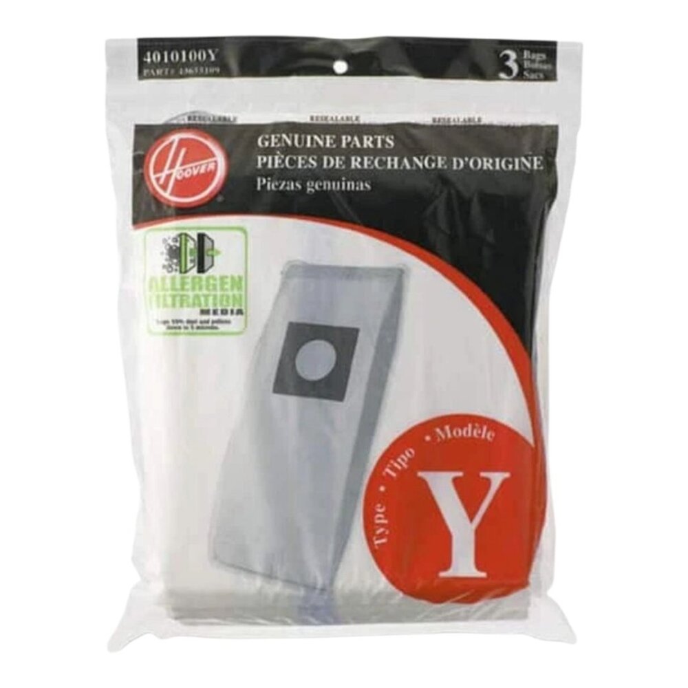Hoover Type Y Allergen Filtration Bags Windtunnel Upright Vacuum Filter (3-pk)